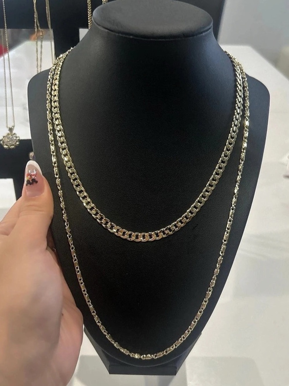 Gold-Tone Layered Necklace Set New